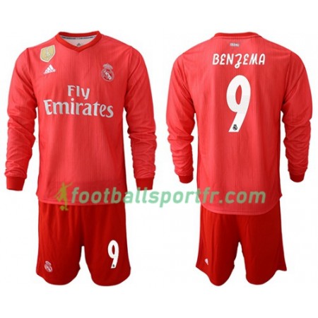Tenue Real Madrid Benzema 9 Enfant Troisieme 2018-2019 Maillot de Foot ML